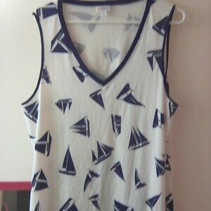 Womens XL top blouse sailboats, LulaRoe